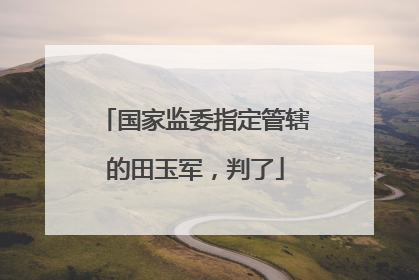 国家监委指定管辖的田玉军，判了